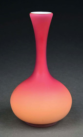 PEACHBLOW ROUND BOTTOM GLASS V