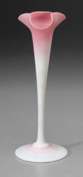 Peachblow vase, opalescent pin