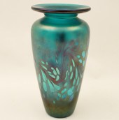 PEACOCK BLUE IRIDESCENT ART GL