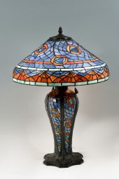 PEACOCK FEATHER MOTIF STAINED