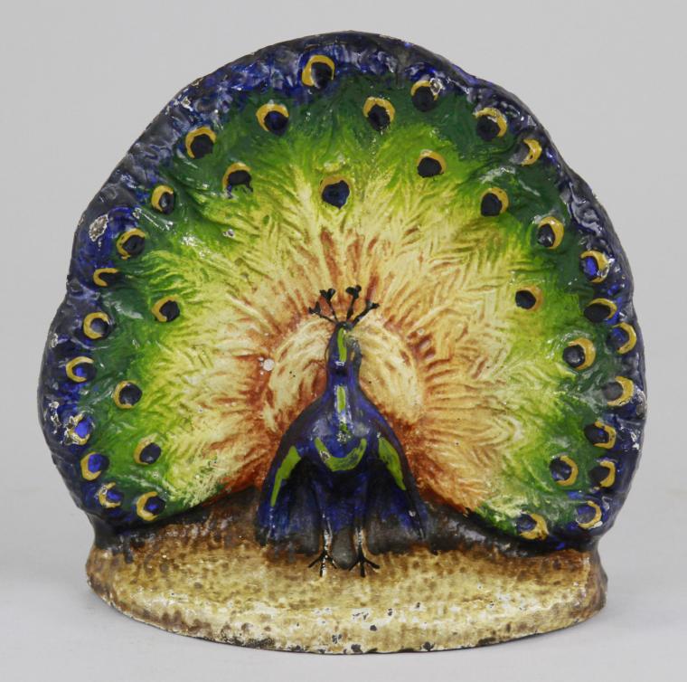 PEACOCK W/FULL TAIL DOORSTOP