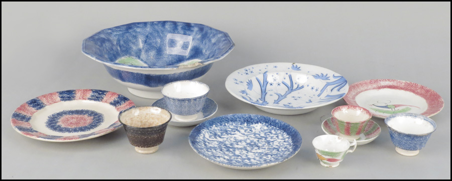 PEALRLWARE BLUE AND WHITE BOWL.