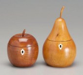 Pear, apple tea boxes: lidded