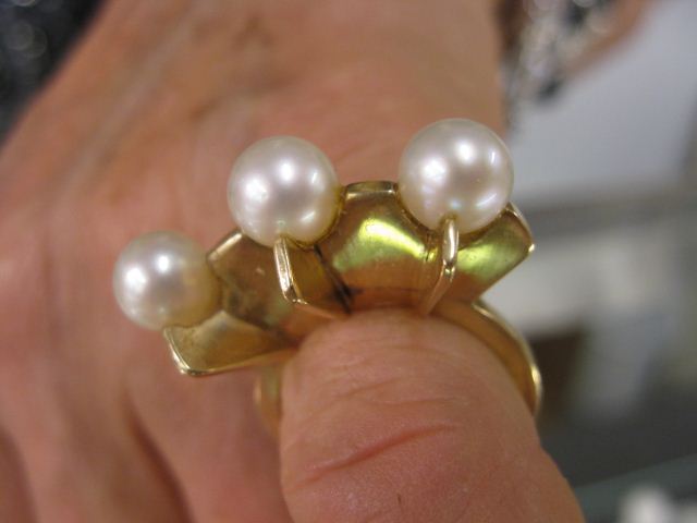 Pearl & 14k Gold Ring by Winfred