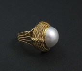 PEARL AND FOURTEEN KARAT GOLD