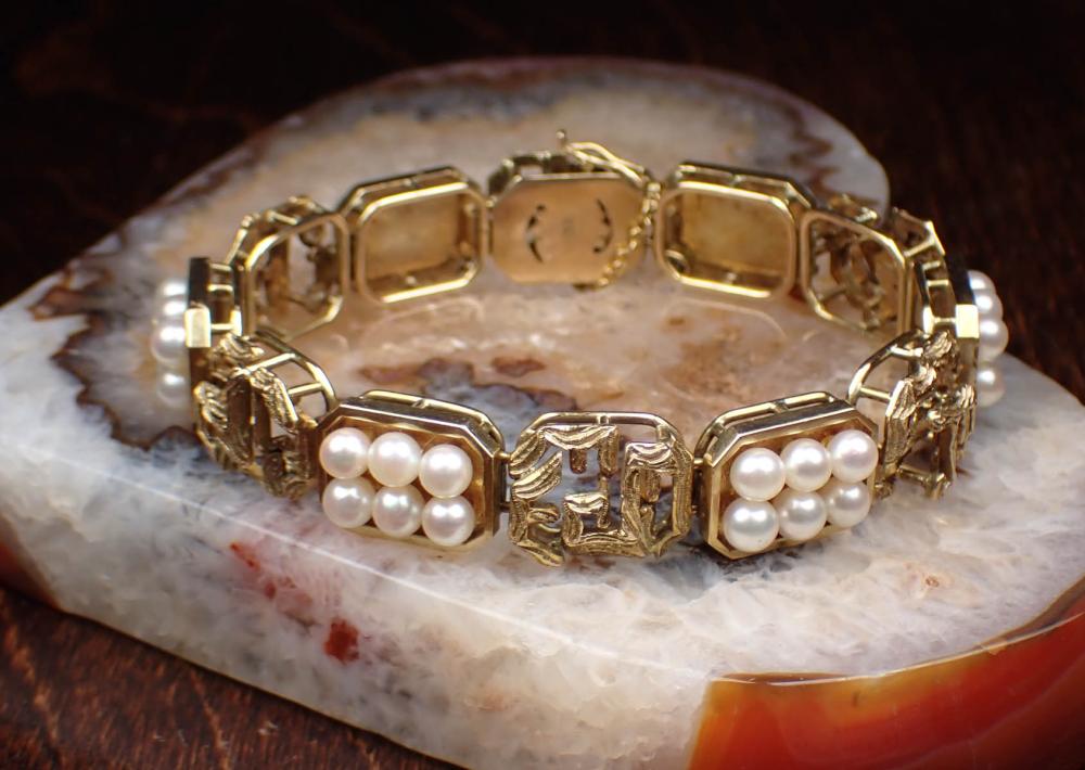 PEARL AND FOURTEEN KARAT GOLD