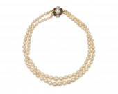 PEARL AND GEMSET NECKLACEPearl
