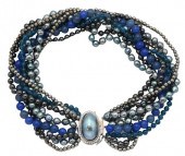 PEARL AND HARDSTONE NECKLACE,