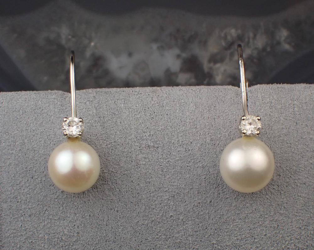 PEARL, DIAMOND AND FOURTEEN KARAT