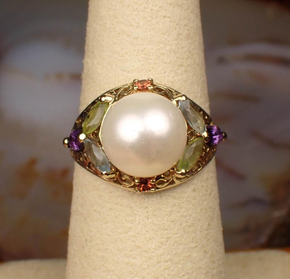PEARL, MULTI COLOR GEMSTONE AND