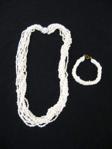 Pearl Necklace & Bracelet