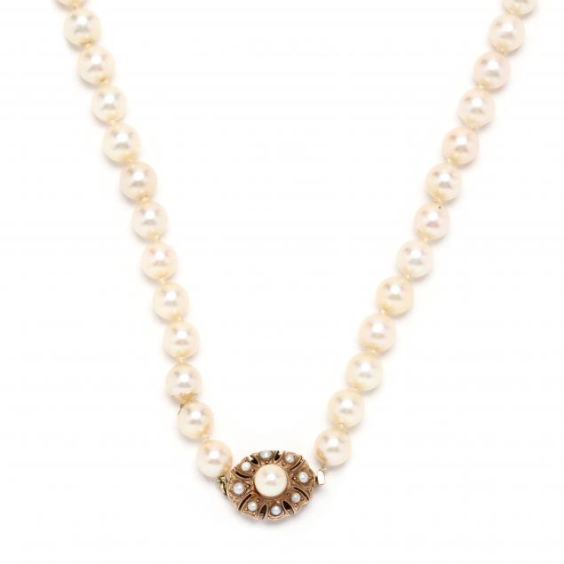PEARL NECKLACE WITH GOLD AND