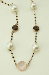 PEARL, ROSE QUARTZ, SMOKY TOPA