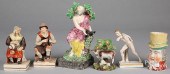 PEARLWARE AND PORCELAIN FIGURE