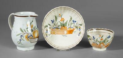 Pearlware cup and saucer,