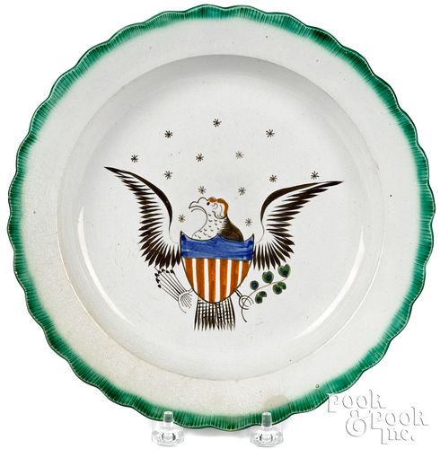 PEARLWARE GREEN FEATHER EDGE