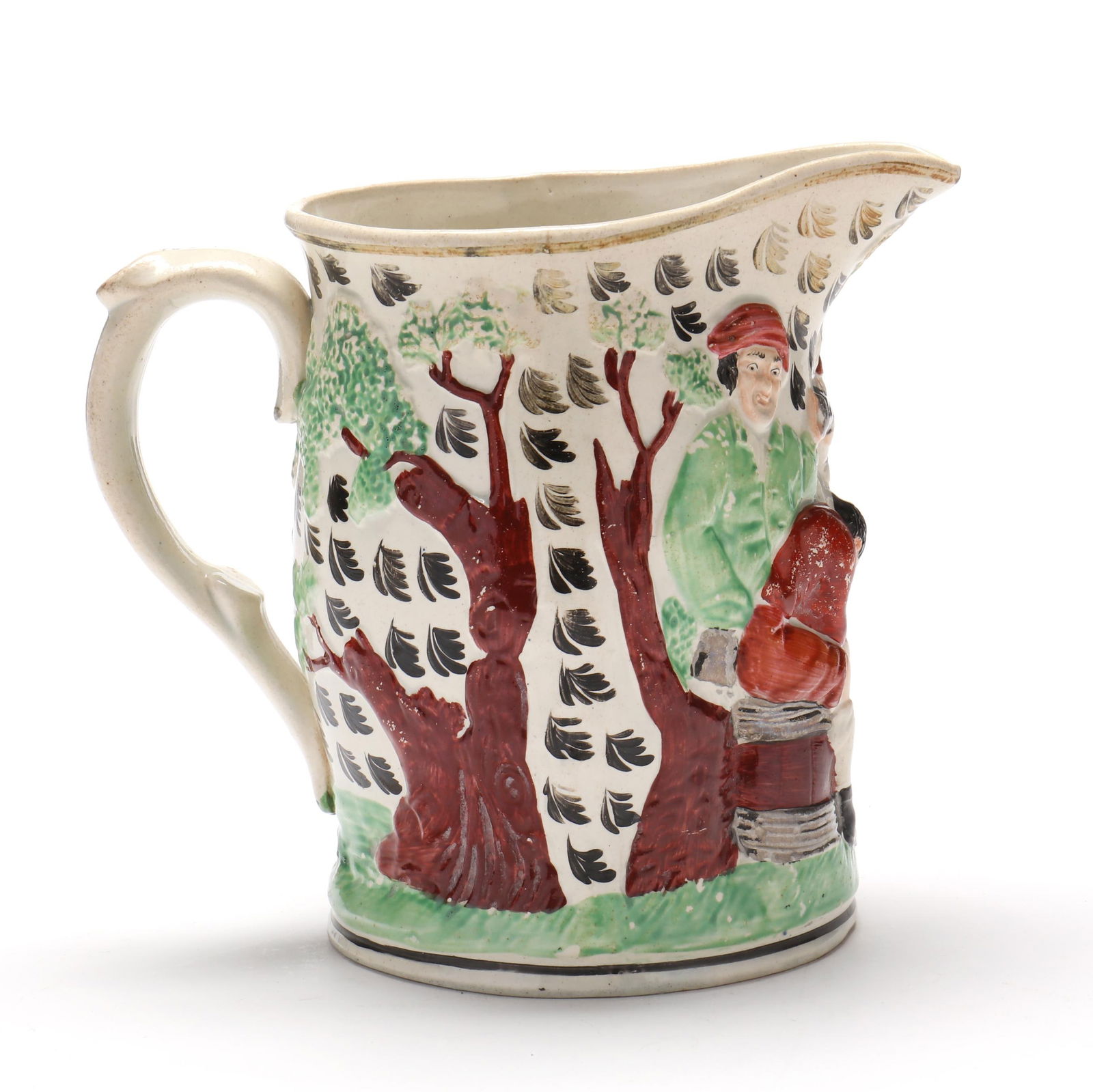 PEARLWARE JUG, ATTRIBUTED TO