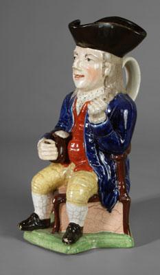 Pearlware Toby jug, gentleman in