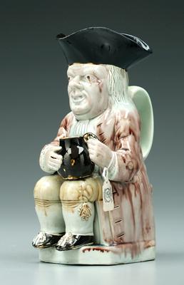 Pearlware Toby jug, seated figure