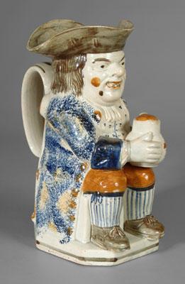 Pearlware Toby jug, smiling