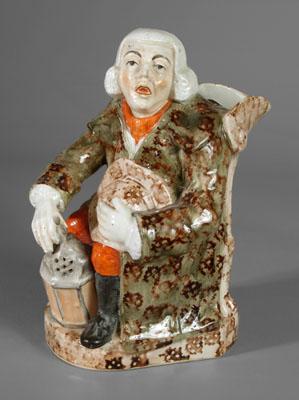 Pearlware Toby pitcher, seated