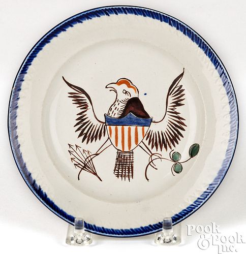 PEARLWARE TODDY PLATE, 19TH