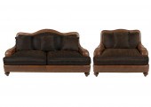 PEARSON LEATHER & FABRIC SOFA