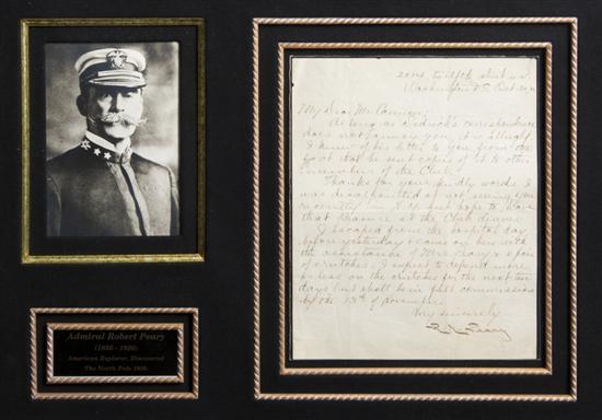Peary Robert Admiral Autograph