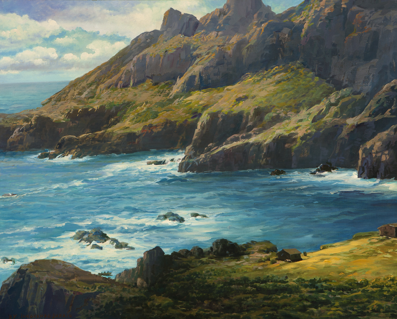 Pebble Beach coastal oil on