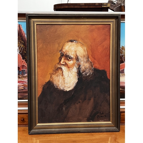 Peck, Portrait of a bearded man,