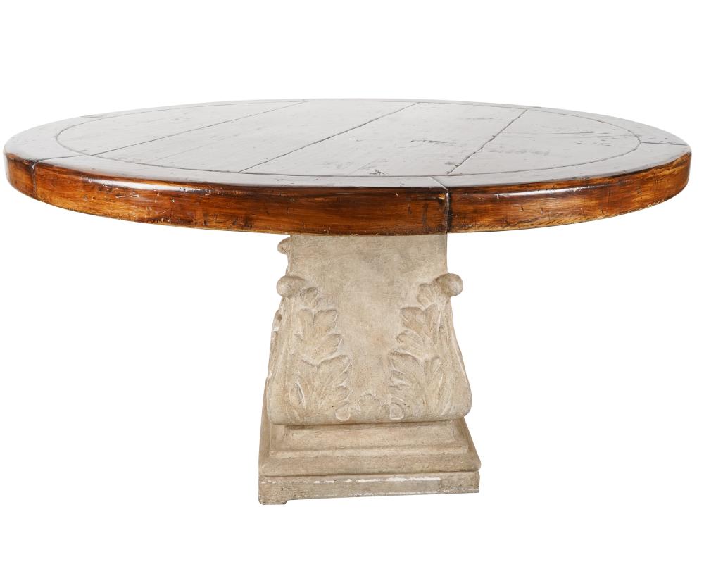 PEDESTAL DINING TABLEcast stone