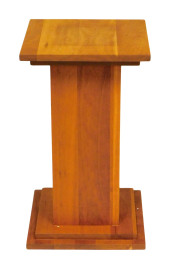 PEDESTAL, MODERN, SIGNED “1-23