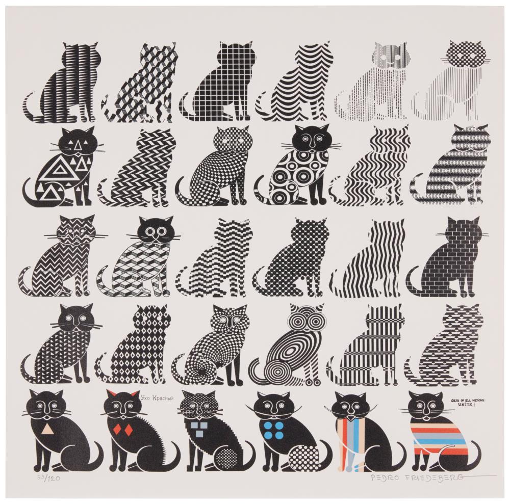 PEDRO FRIEDEBERG (B.1936), "CATS OF