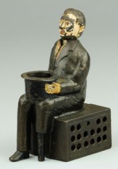PEG LEG BEGGAR MECHANICAL BANK