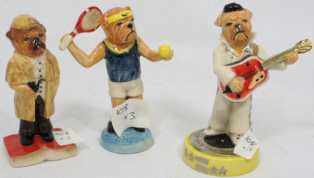 Peggy Davies Bulldog Figures Viva