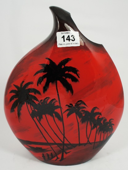 Peggy Davies Large Flat Vase