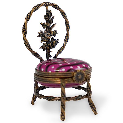 PEINT MAIN LIMOGES TRINKET