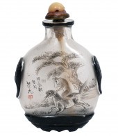 PEKING GLASS MONKEY SNUFF BOTT