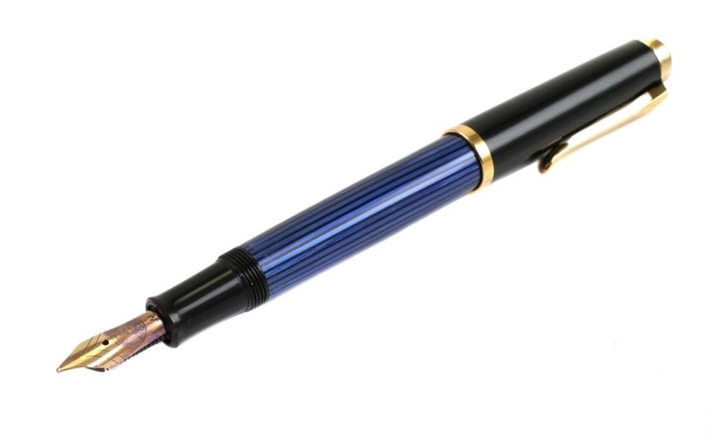 PELIKAN M400 BLACK & BLUE 14K M NIB