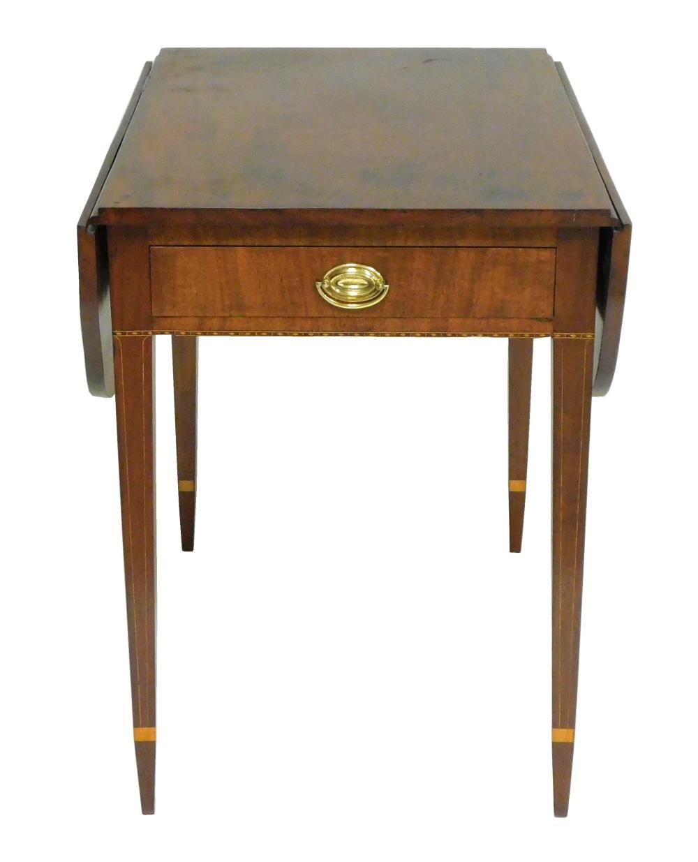 PEMBROKE TABLE, 19TH C., WITH