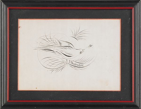 Pen and ink calligraphy 19th c.