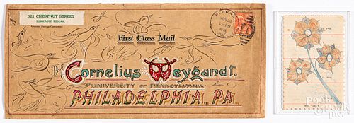 PEN AND INK CALLIGRAPHY ENVELOPE,