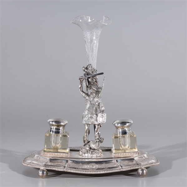 Pen and ink stand crafted from