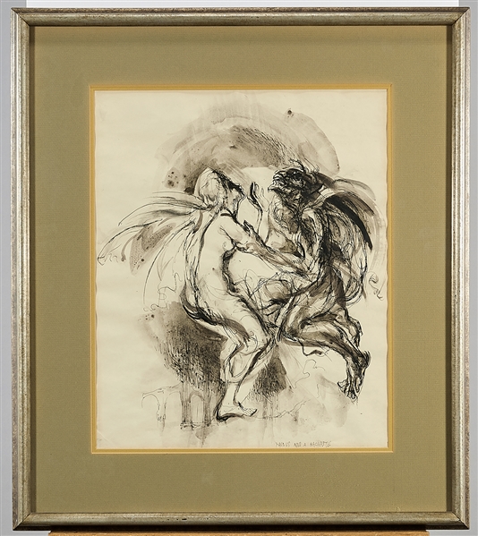 Pen and ink wash by Jaroslav Gebr