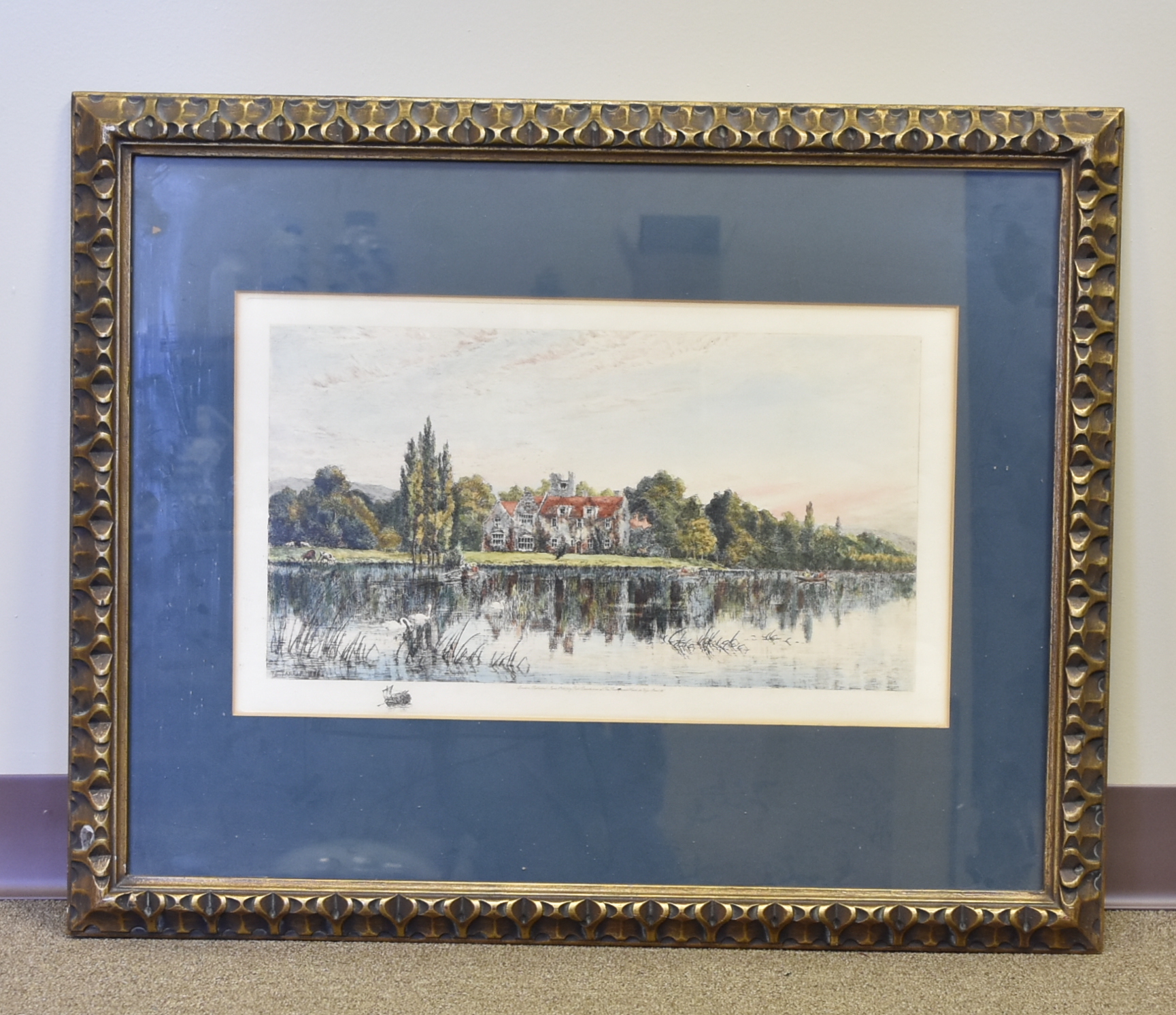 PEN DRAWING, RIVER SCENE a