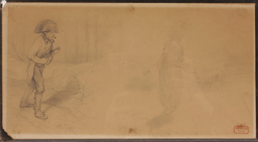 PENCIL DRAWING - French depicting