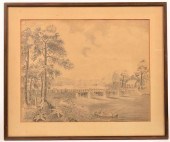 PENCIL DRAWING SIGNED R.R. WOO