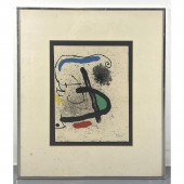 Pencil Signed JOAN MIRO Abstra