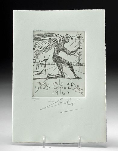 PENCIL SIGNED SALVADOR DALI