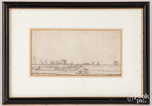 PENCIL SKETCH ATTRIBUTED TO